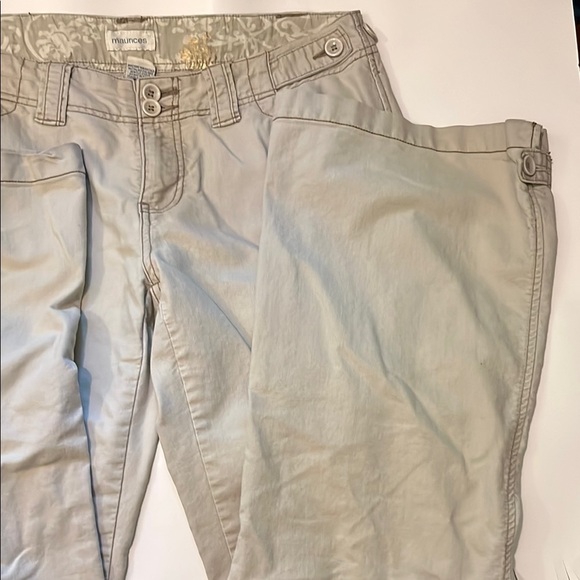 Maurices Tan Flare Wide Leg Jeans Relaxed Fit - Picture 6 of 8